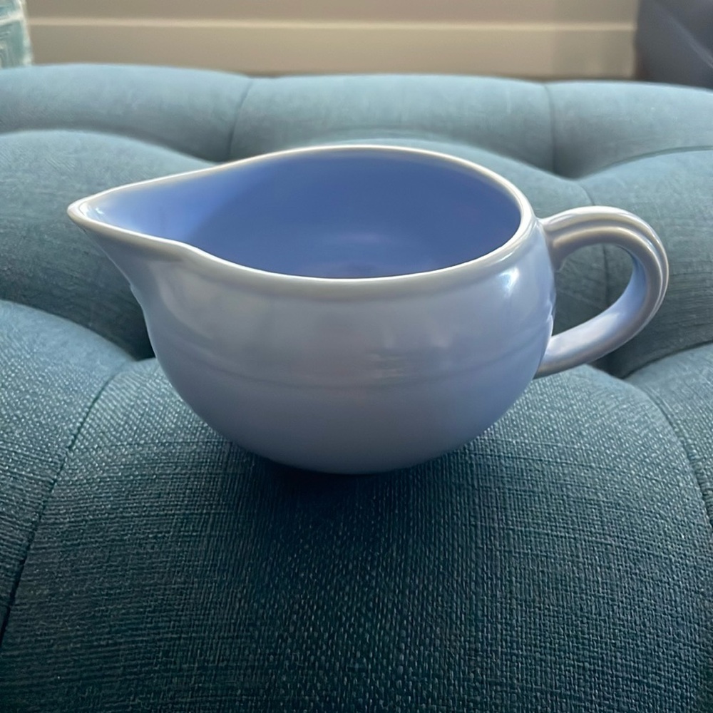 Vintage Modern California Periwinkle Blue Creamer or Gravy Bowl approx 4” x 7”